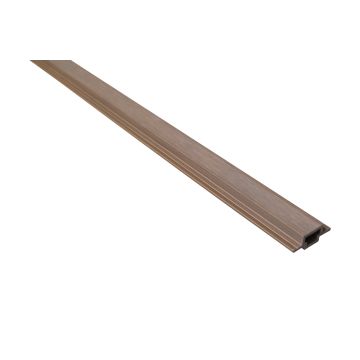Composiet verbindingsprofiel teak kleur 2900 mm – profiel voor naadloze aansluiting van gevelplanken.