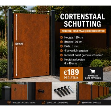 Cortenstaal schutting panelen