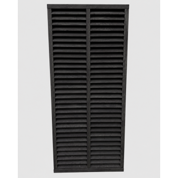 Tuinscherm Hardhout Bangkirai zwart geïmpregneerd 900x1800mm
