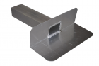 Aluminium kiezelbak 6x8 cm uitloop 33 cm 90º