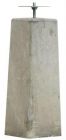 Betonpoer met stelplaat 18/15x50cm grijs