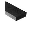 Vuren plank gedroogd en geschaafd met ronde kant zwart geïmpregneerd 28x150x3000mm