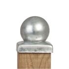 Paalornament bol op plaat verzinkt 9x9cm