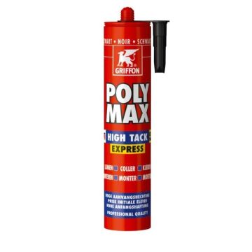 Lijmkit Griffon Polymax 435Gr Zwart Hightack Express