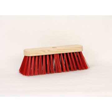 Luva straatbezem kunstvezel rood 29cm