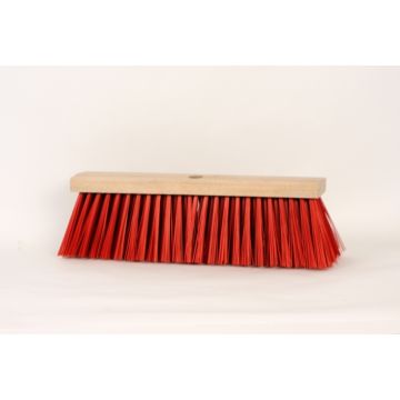 Luva straatbezem kunstvezel rood 40cm