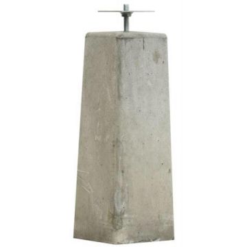 Betonpoer met stelplaat 18/15x50cm grijs