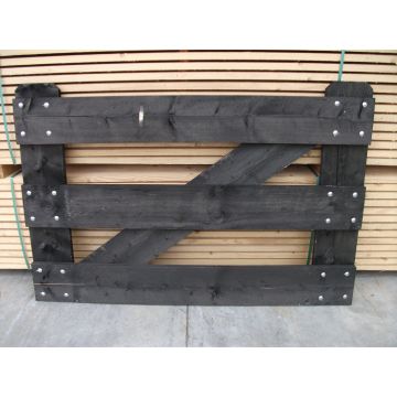 Steigerhouten hek zwart 1mtr(H) 1mtr(B) enkel