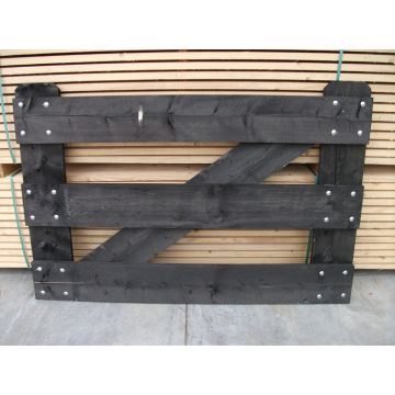 Steigerhouten hek zwart 1mtr(H) 1,5mtr(B) enkel