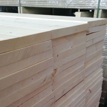 Steigerplank gedroogd en geschaafd extra breed met velling 25x280x5000mm