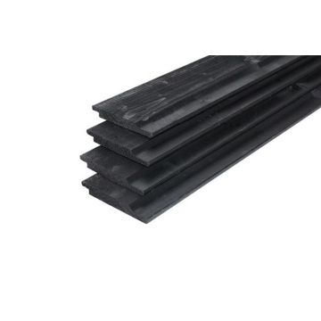 Vuren Channelsiding Zwart Gespoten 18x145x5100 mm