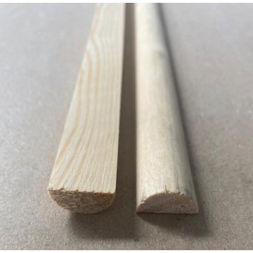 LWK: Grenen Halfrond 9x18x2700 mm