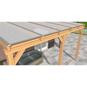 HBM Douglas Overkapping - aan huis of vrijstaand - 300x250 cm - Naturel