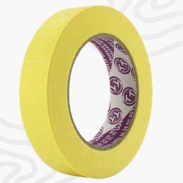 Maskingtape/afplaktape SP 19mm x 50m geel bij houtenbouwmaterialen.nl
