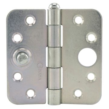 Ivana scharnier galv. ronde hoek 89 x 89 mm SKG**