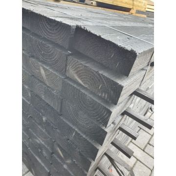 Douglas Lariks 50x100x4000mm regel zwart geïmpregneerd 