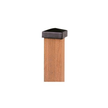 Paalornament piramide zwart 7x7cm