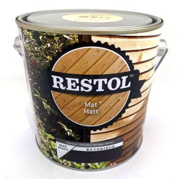Restol Houtolie Mat 2,5L Ebbenzwart 