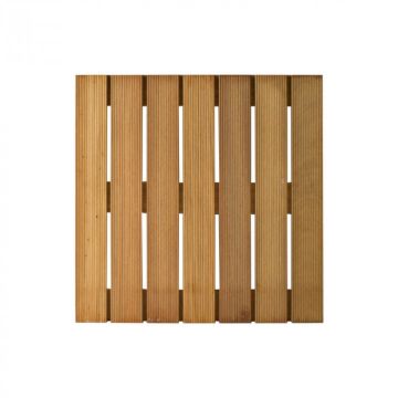Tuintegel Bankirai 500x500 mm – Hardhout RVS geschroefd | Duurzaam & Stijlvol
