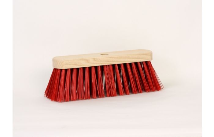 Luva straatbezem kunstvezel rood 29cm