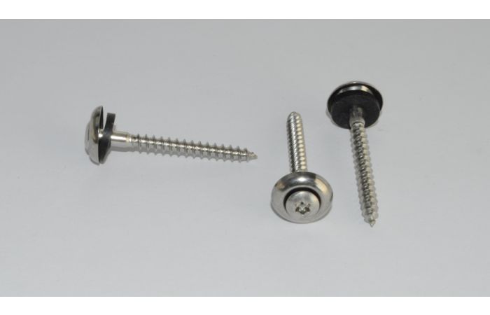 Bitumen golfplaatschroeven 4.5x45mm RVS 200st.