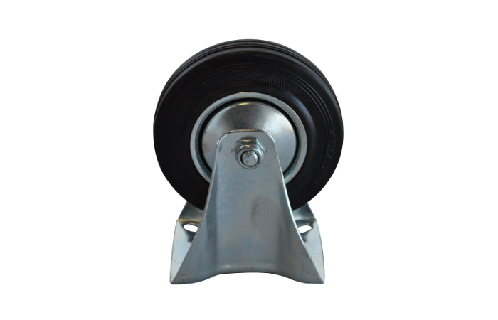 Bokwiel 125 mm rubber 100 kg