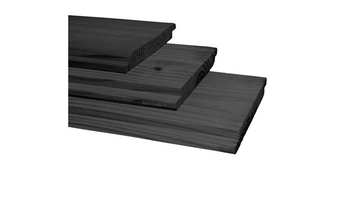 Douglas/Lariks halfhouts rabat zwart 18x195x5000mm