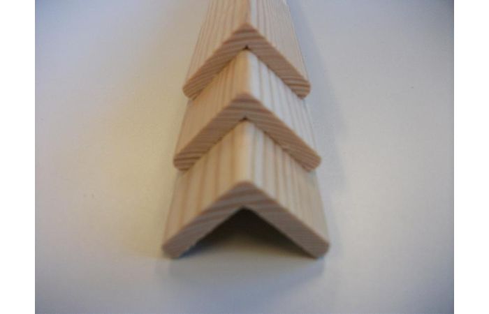 Grenen hoeklat 40x40x3900