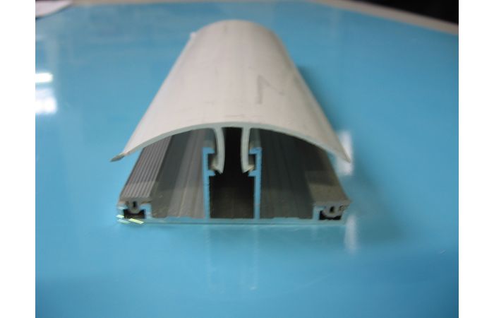 Aluminium tussenprofiel incl. PVC afd.strip en rubber